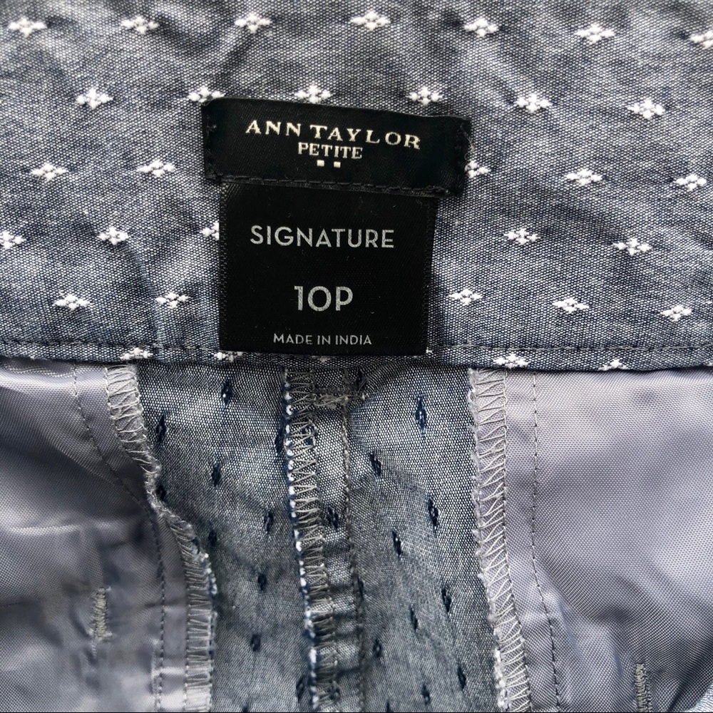 Ann Taylor Petite Signature Cropped Capris Textured Comfortable Casual Pants 10P - Picture 6 of 6